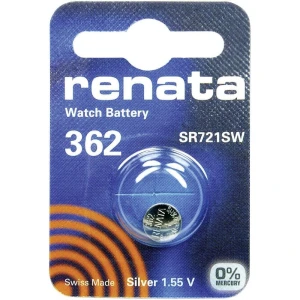 1 x SR58  / SR721  / 362 Renata Silver Oxide Battery