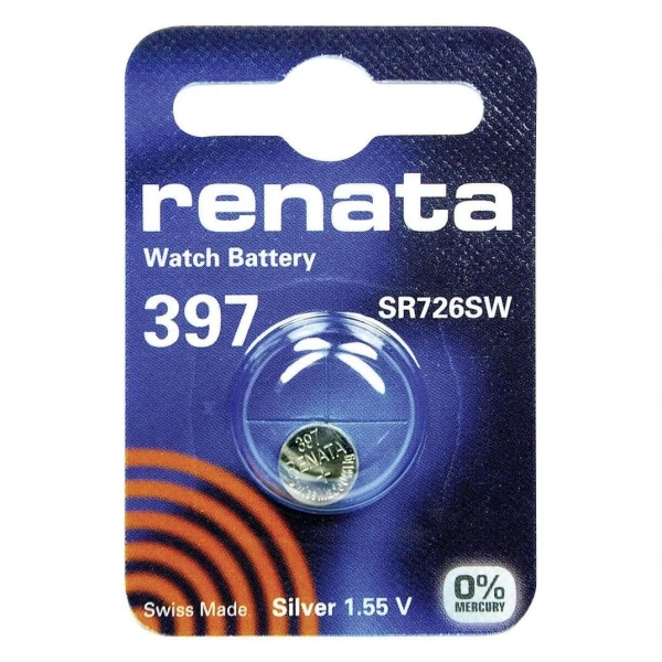 5 x SR59 / SR726SW / 397 Renata Silver Oxide Battery