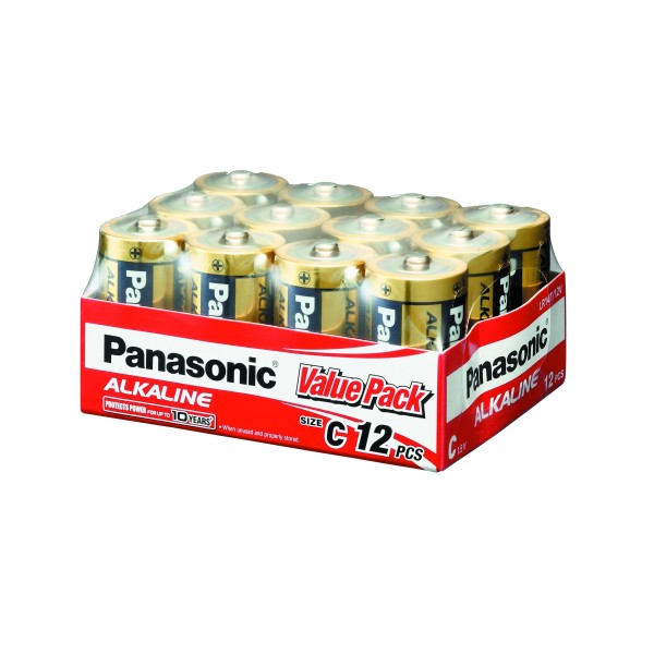 Panasonic C / LR14 Alkaline Battery 12 Pack