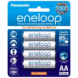 4 x Eneloop Ni–MH Rechargeable AA Batteries