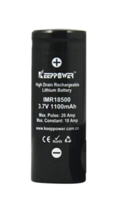 Keeppower 18500 1100mAh Li-Ion Battery