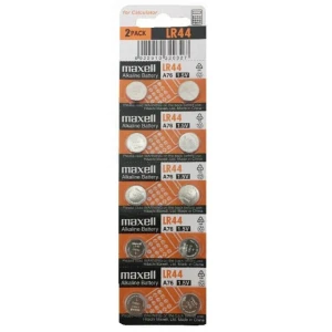 10 x Maxell AG13 / LR44 Alkaline Batteries