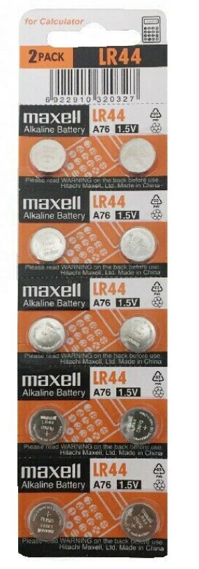 10 x Maxell AG13 / LR44 Alkaline Batteries