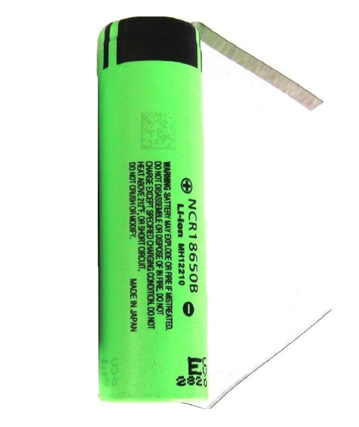 Panasonic NCR18650B 3400mAh Li-Ion Battery (Flat Top) With Tabs