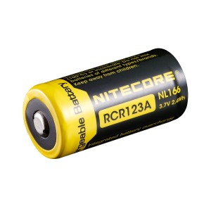 Nitecore RCR123A Rechargeable 650mAh Protected NL166 Li-Ion Battery