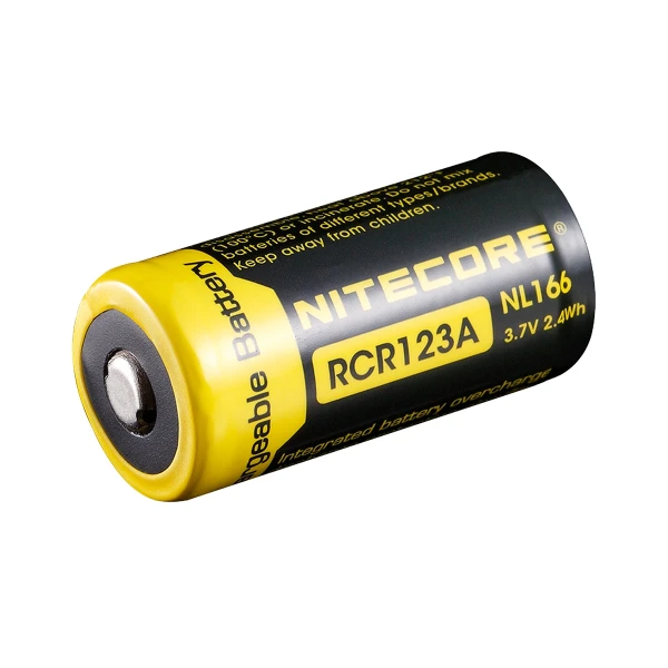 Nitecore RCR123A Rechargeable 650mAh Protected NL166 Li-Ion Battery