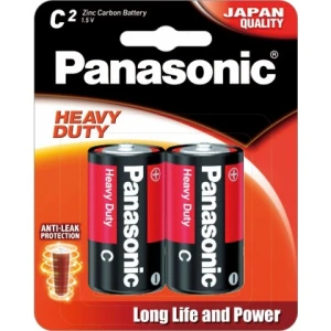Panasonic Heavy Duty C / LR14 Carbon Zinc Battery 2 Pack