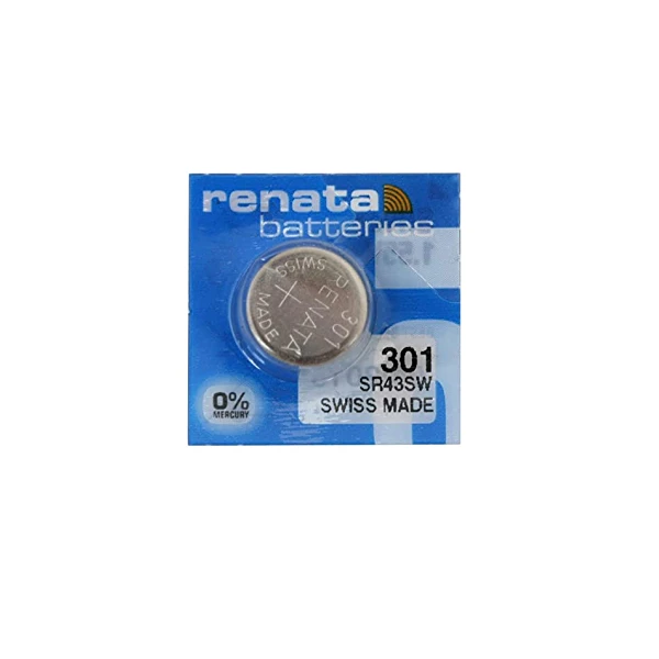 5 x SR43SW / SR1142 / 301 Renata Silver Oxide Battery
