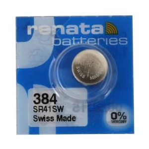 1 x SR41 / SR41SW / 384 Renata Silver Oxide Battery