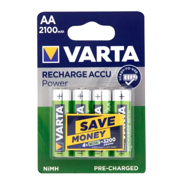 4 x Varta NiMH AA Rechargeable Batteries